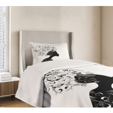 Floral Black Girl Bedspread Set