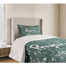 Physics and Math School Bedspread Set