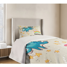 Unicorn Rainbow Bedspread Set