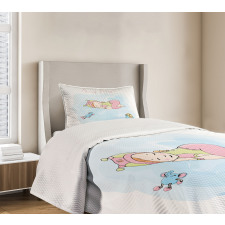 Cartoon Girl Toys Bedspread Set