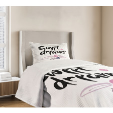 Calligraphy Words Bedspread Set