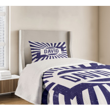 Boys Birthday Navy Tone Bedspread Set