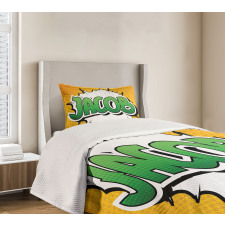 Male Name Comic Burst Bedspread Set