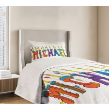 Joyous Name Pattern Bedspread Set