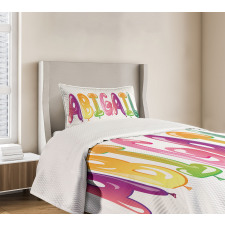 Father's Joy Girl Name Bedspread Set