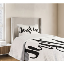 Modern Popular Male Name Bedspread Set