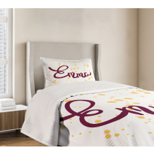 Girl Name Curved Font Bedspread Set