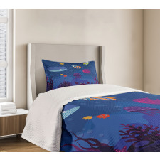 Aquarium Fish Whale Bedspread Set