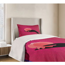 Woman Hand Silhouette Bedspread Set