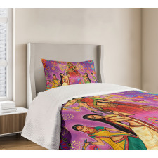 Woman Paisley Bedspread Set