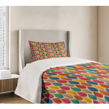 Fallen Leaves Colorful Bedspread Set