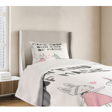 Bunny in Dress Unicorn Bedspread Set