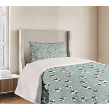Kittens with Giant Glasses Bedspread Set