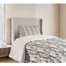 Abstract Doodle Pattern Bedspread Set