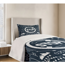 Exploring Themed Slogan Bedspread Set