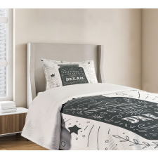 Saying on Jar with Stars Bedspread Set