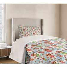 Girls with Yummy Pastries Bedspread Set