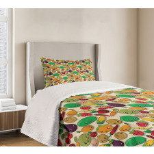 Vegetable Fruit Kawaii Bedspread Set