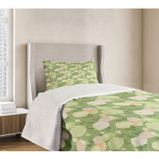 Pastel Abstract Blossoms Bedspread Set