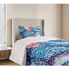 Doodle Wavy Lines Bedspread Set