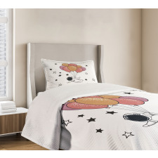 Astronaut with Balloons Bedspread Set