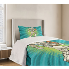 Astronaut Athlete Sports Bedspread Set