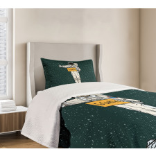 Hitchhiking Astronaut Bedspread Set