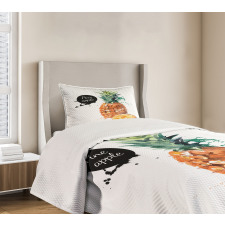 Sketch Hawaii Pineapple Bedspread Set