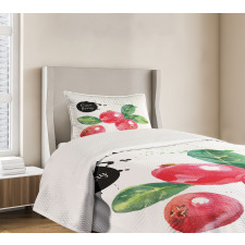 Aquarelle Cranberries Bedspread Set