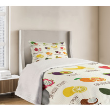 Apple Orange Coconut Bedspread Set