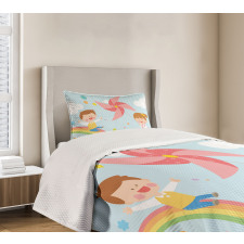 Children on Rainbow Bedspread Set