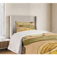 Zucchini Slices Bedspread Set