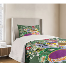 Monsters and Animals Bedspread Set