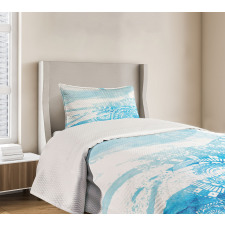 Brush Stroked Lace Bedspread Set