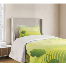 Sunshine Lightens Hills Bedspread Set