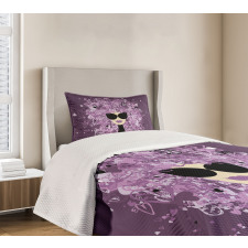 Woman Hearted Hairstyle Bedspread Set