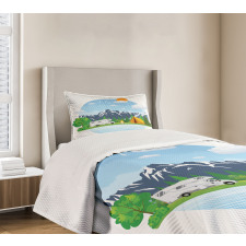 Forest Camping Summer Bedspread Set