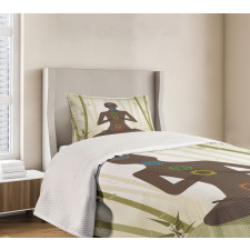 Yoga in Bamboo Stems Bedspread Set