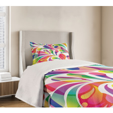 Abstract Arc-drop Bedspread Set