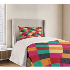 Distressed Checkered Bedspread Set