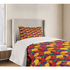 Vivid Mosaic and Waves Bedspread Set