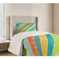 Diagonal Strips Bedspread Set