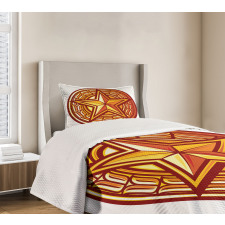 Seal Design in Warm Tones Bedspread Set