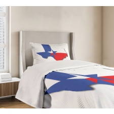 Map Outline Flag Bedspread Set