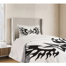 Flame Wings Design Bedspread Set