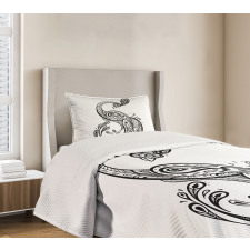 Oriental Peacock Bedspread Set