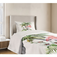 Watercolor Art Trees Bedspread Set