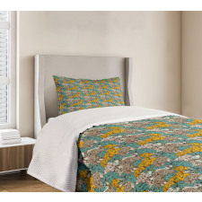 Blossoming Carnations Bedspread Set