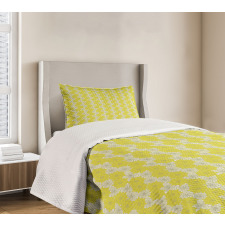 Bicolor Floral Design Bedspread Set