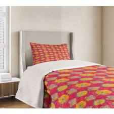 Aquarelle Flower Pattern Bedspread Set